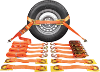 Vehicle recovery straps system